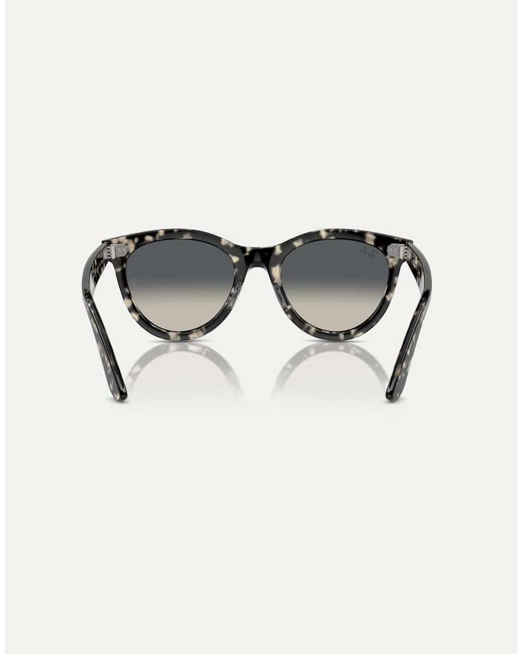 Ray-Ban Gray Wayfarer Way Round Sunglasses With Lens