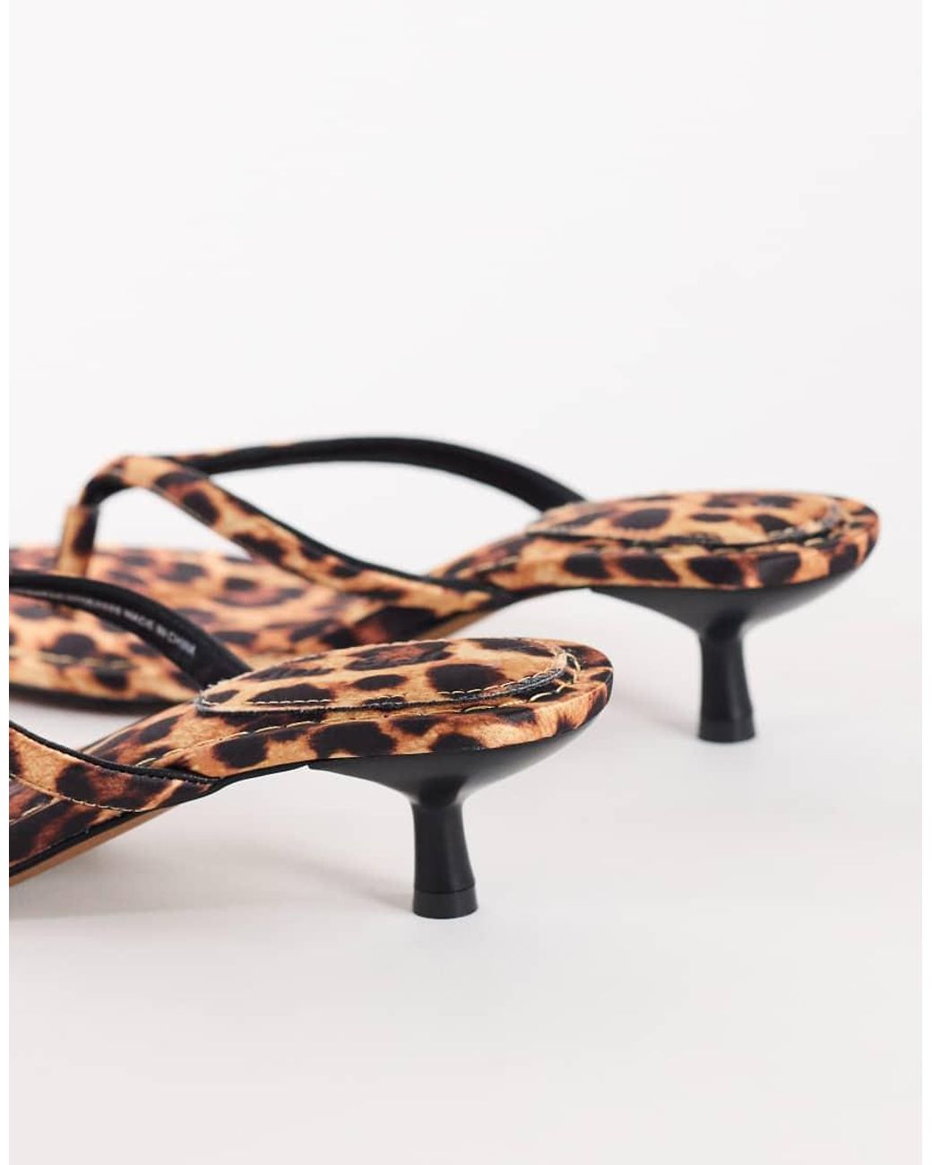 TOPSHOP Multicolor Axel Toe Thong Mid Heel Sandal