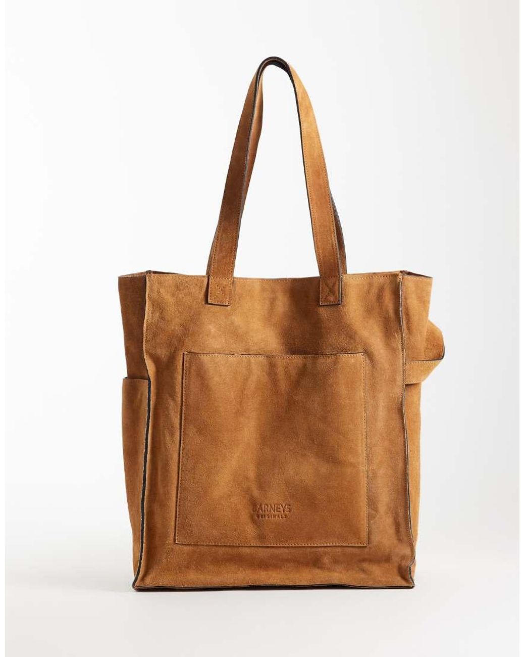 Barney's Originals Brown Tan Real Suede Utility Tote Bag