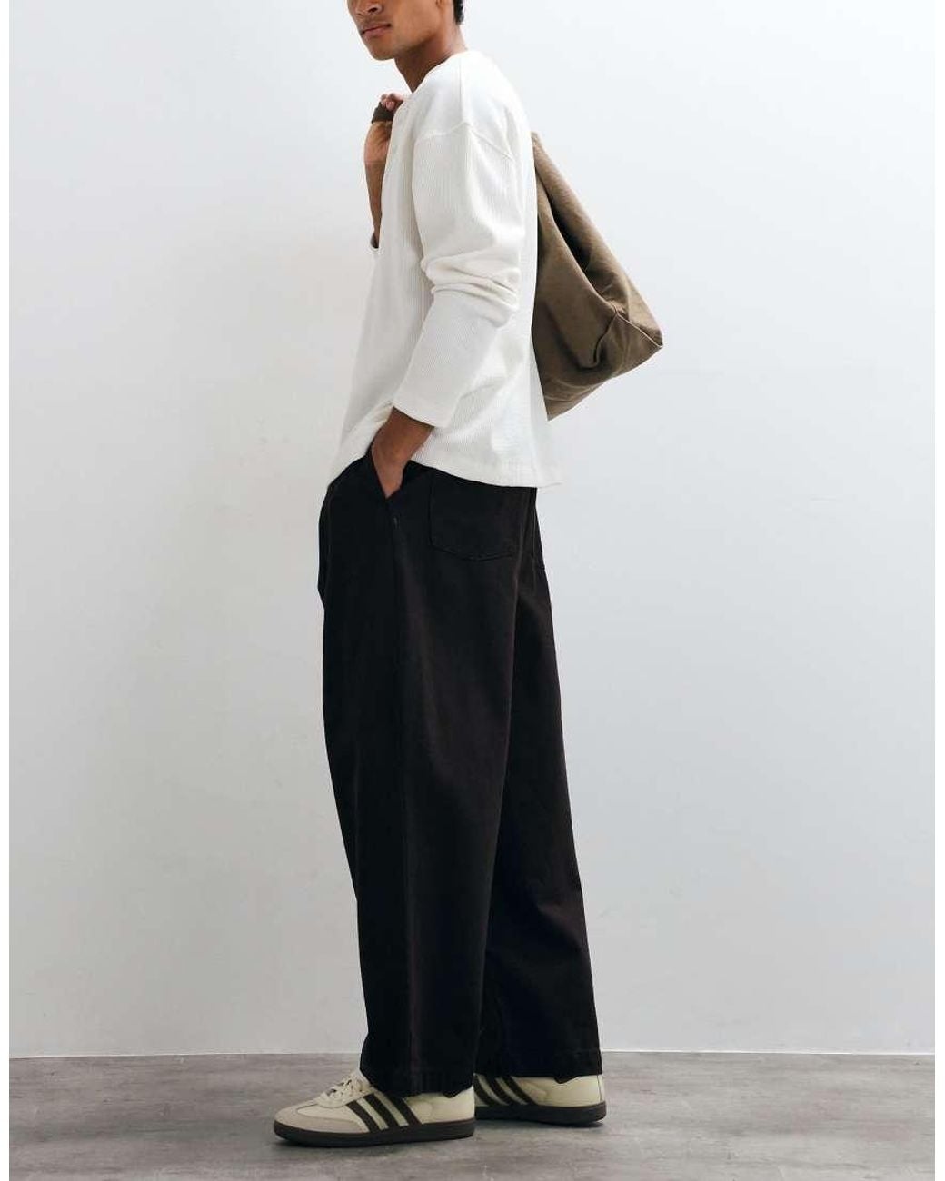 ASOS White Barrel Jeans for men