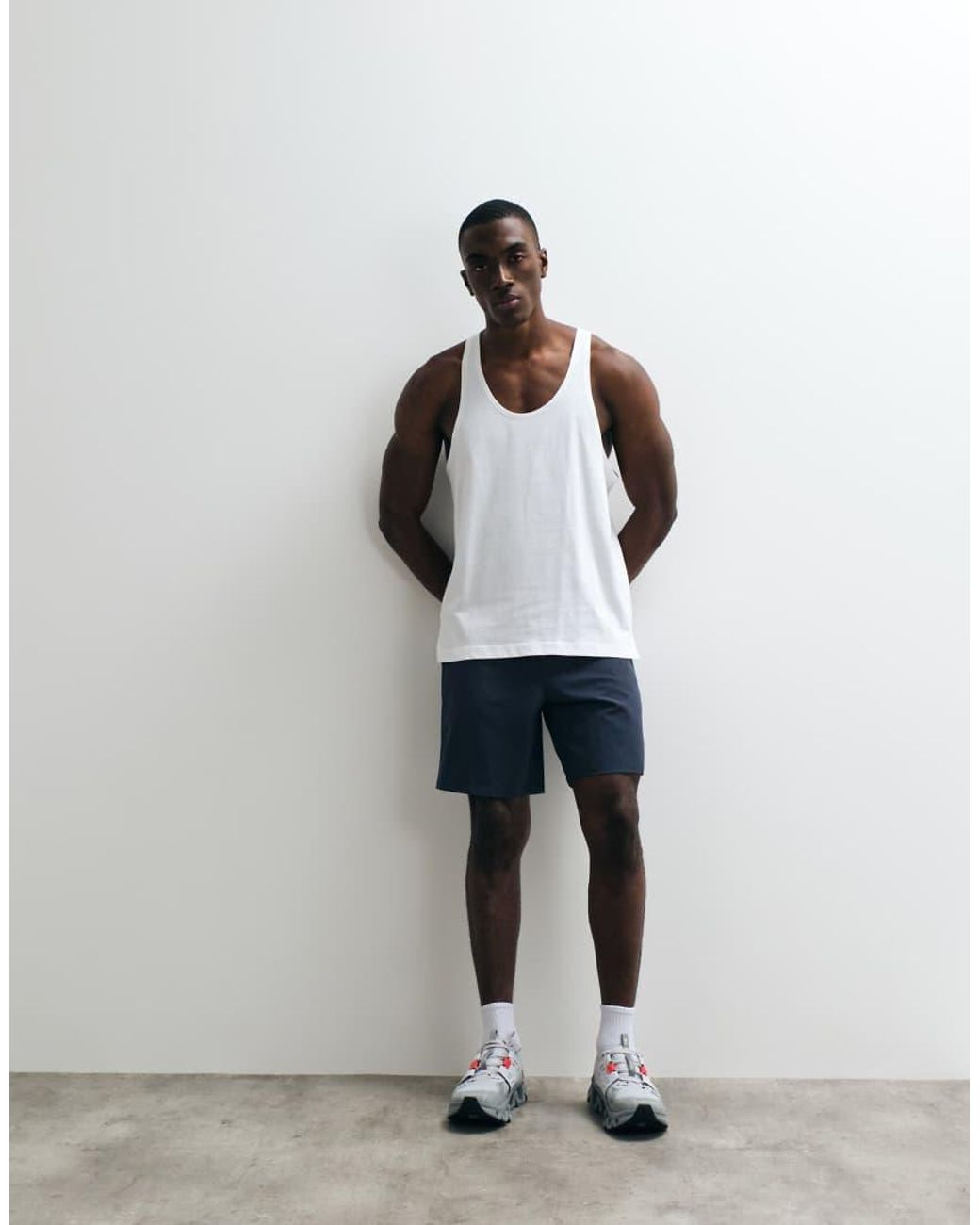 4505 Gray Icon Cotton Stringer Vest With Quick Dry Finish for men
