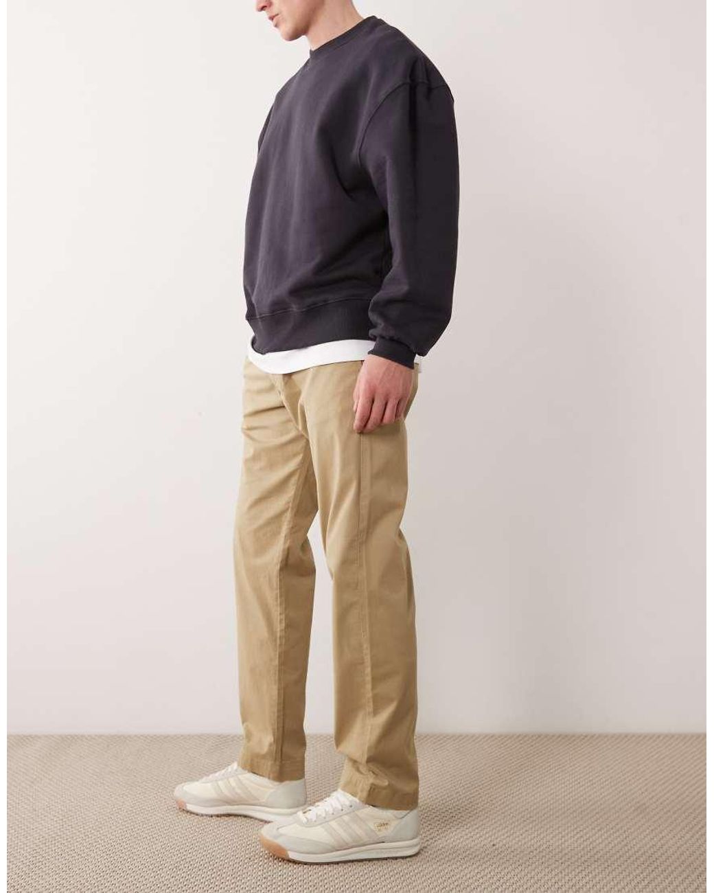 Jack & Jones White Loose Chino Trouser for men