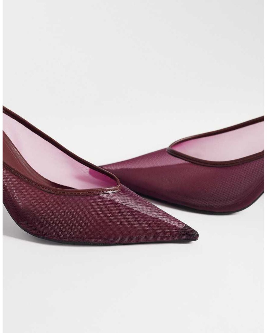 ASOS Purple Prism Mesh Stiletto High Heeled Mules