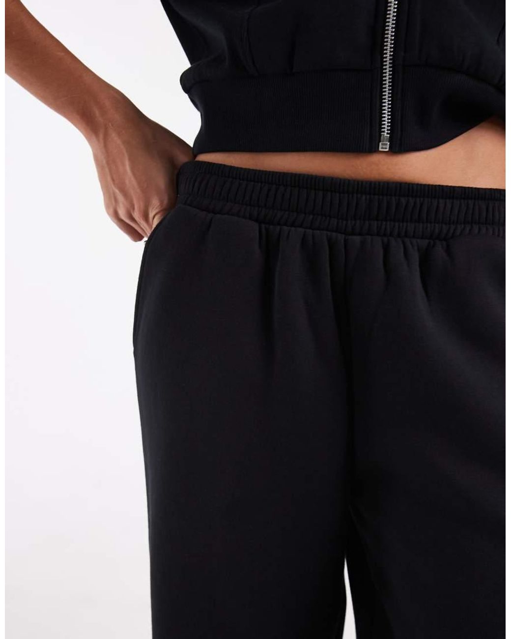 ASOS Blue Wide Leg Brushback Sweatpants