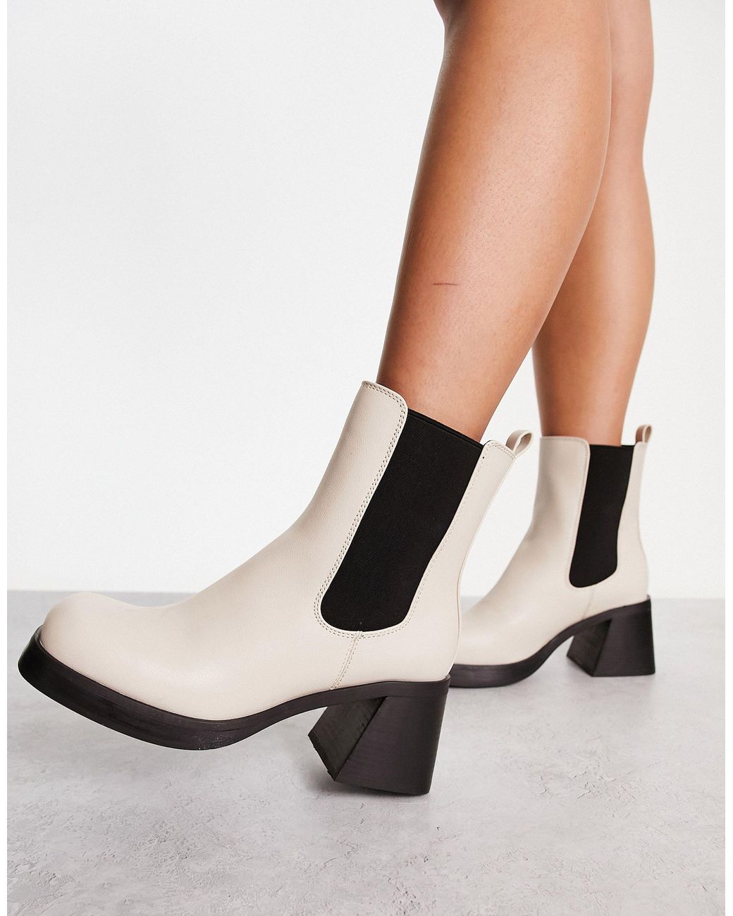 White ankle deals boots topshop