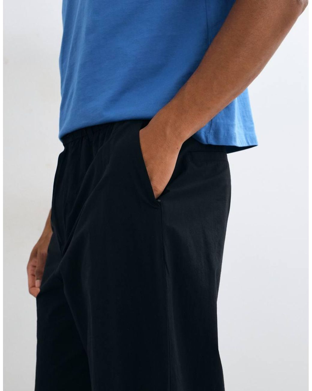 ARKET Blue Casual Barrel Trousers for men