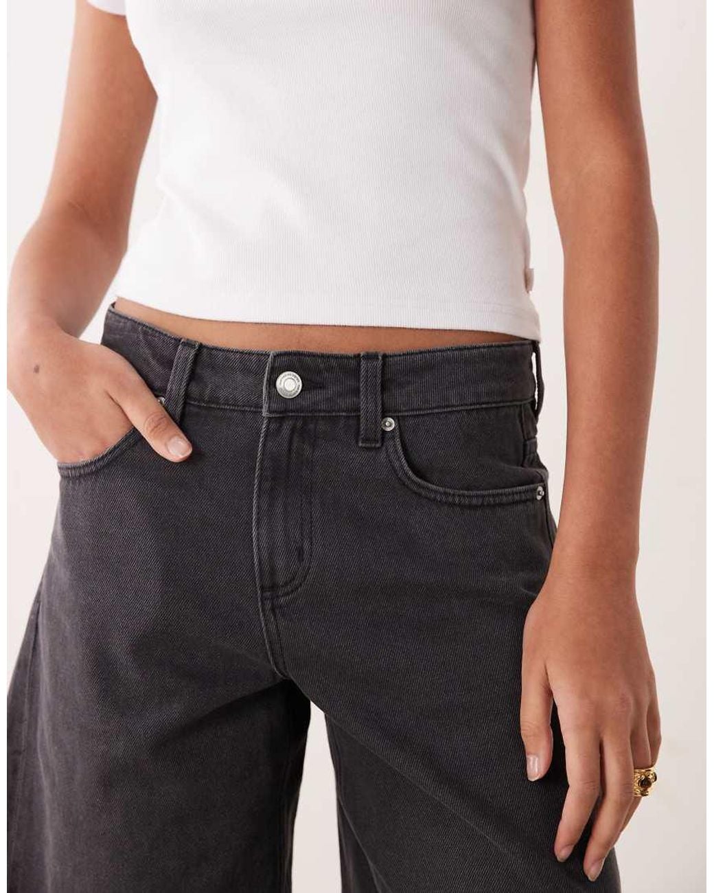 Cotton On Black 91 baggy Denim Jorts