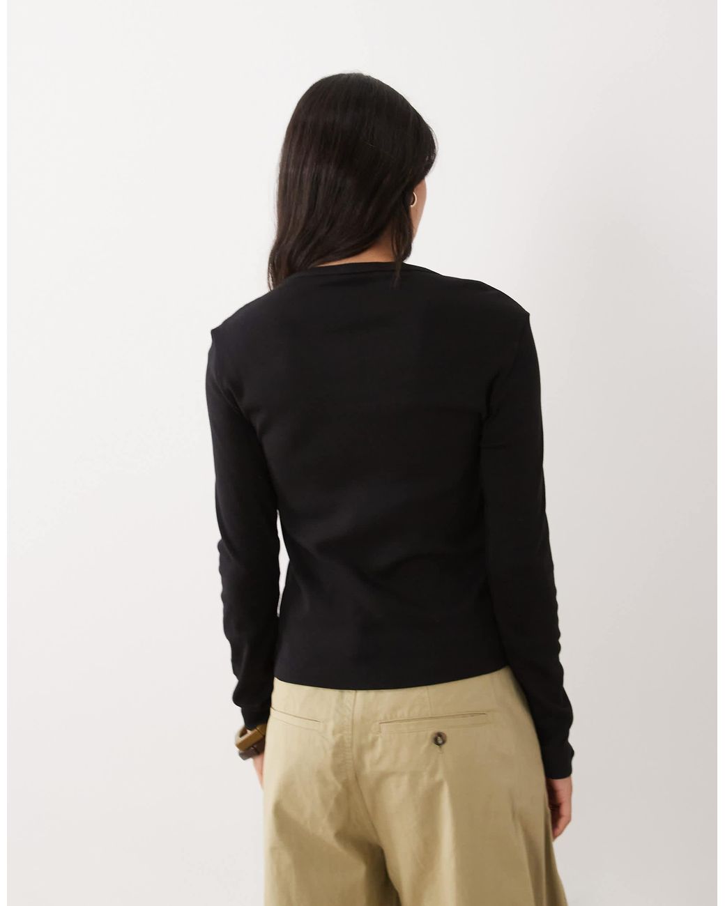 Mango Black Langarmoberteil