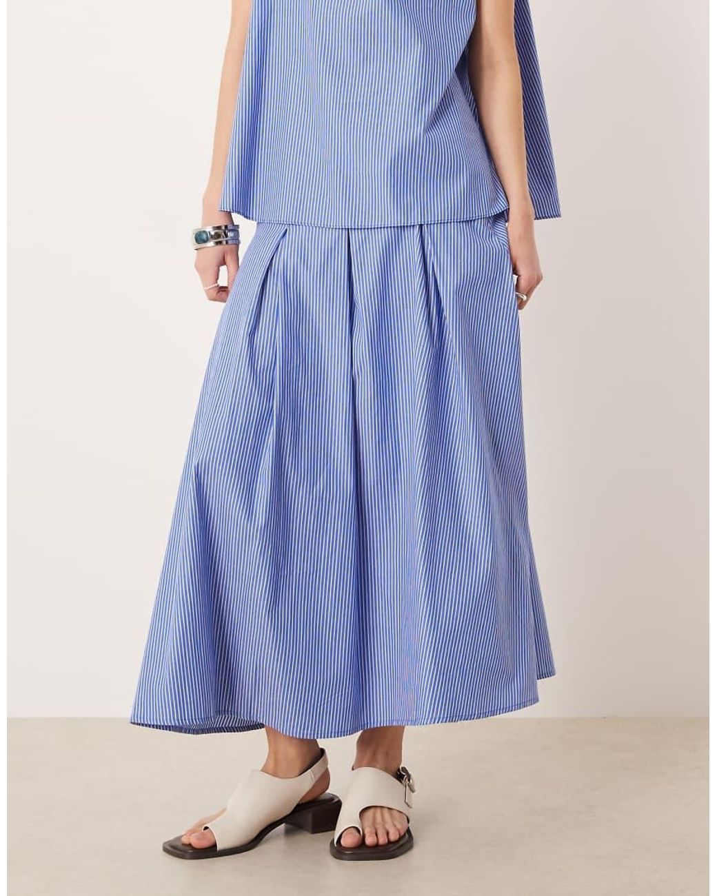 Glamorous Blue Low Rise Midaxi Skirt