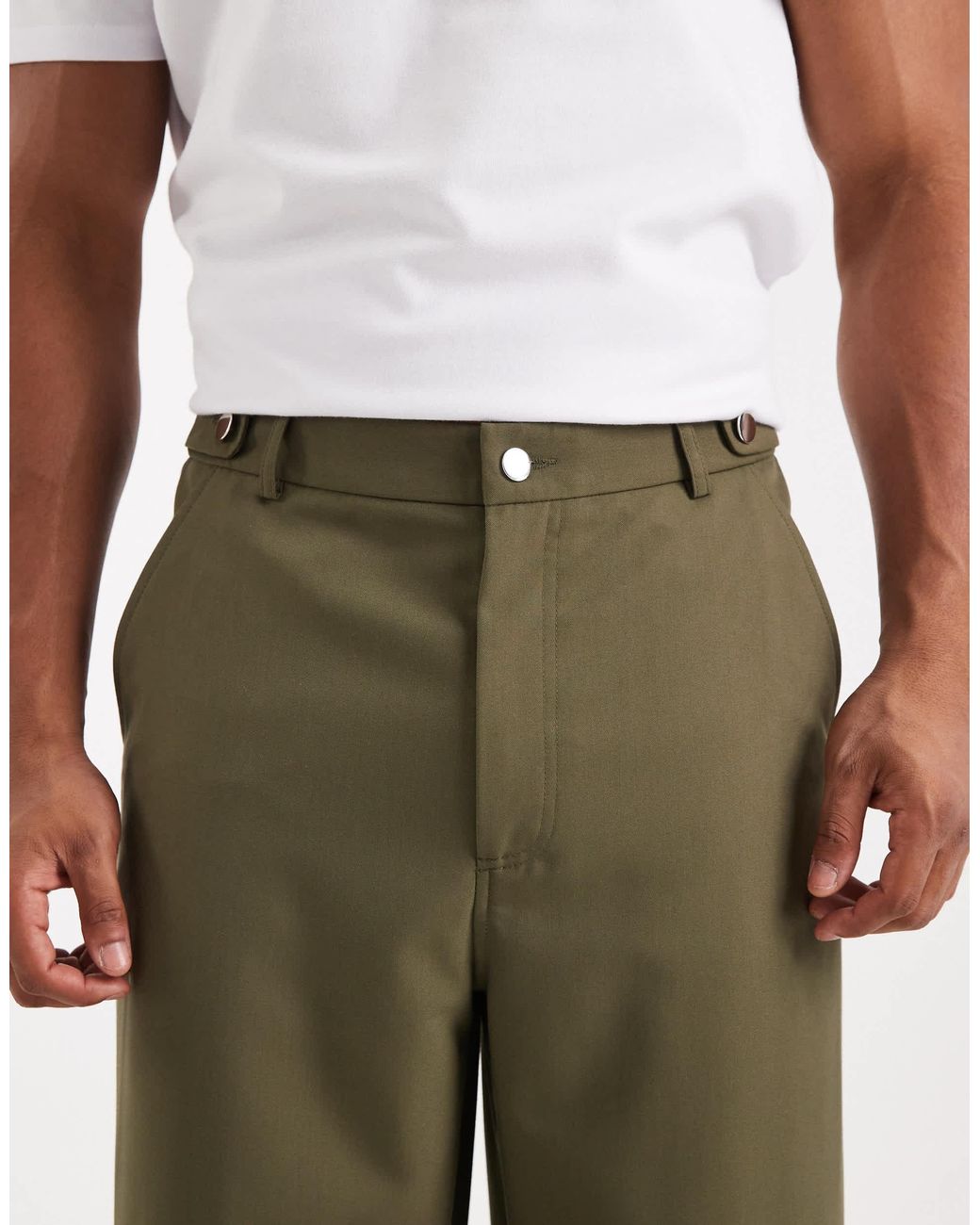 Collusion Gray Tailored Relaxed Pants for men