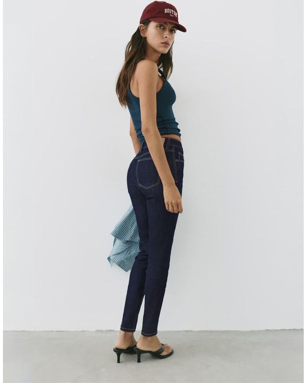 Pull&Bear Blue High-waist Skinny Jeans