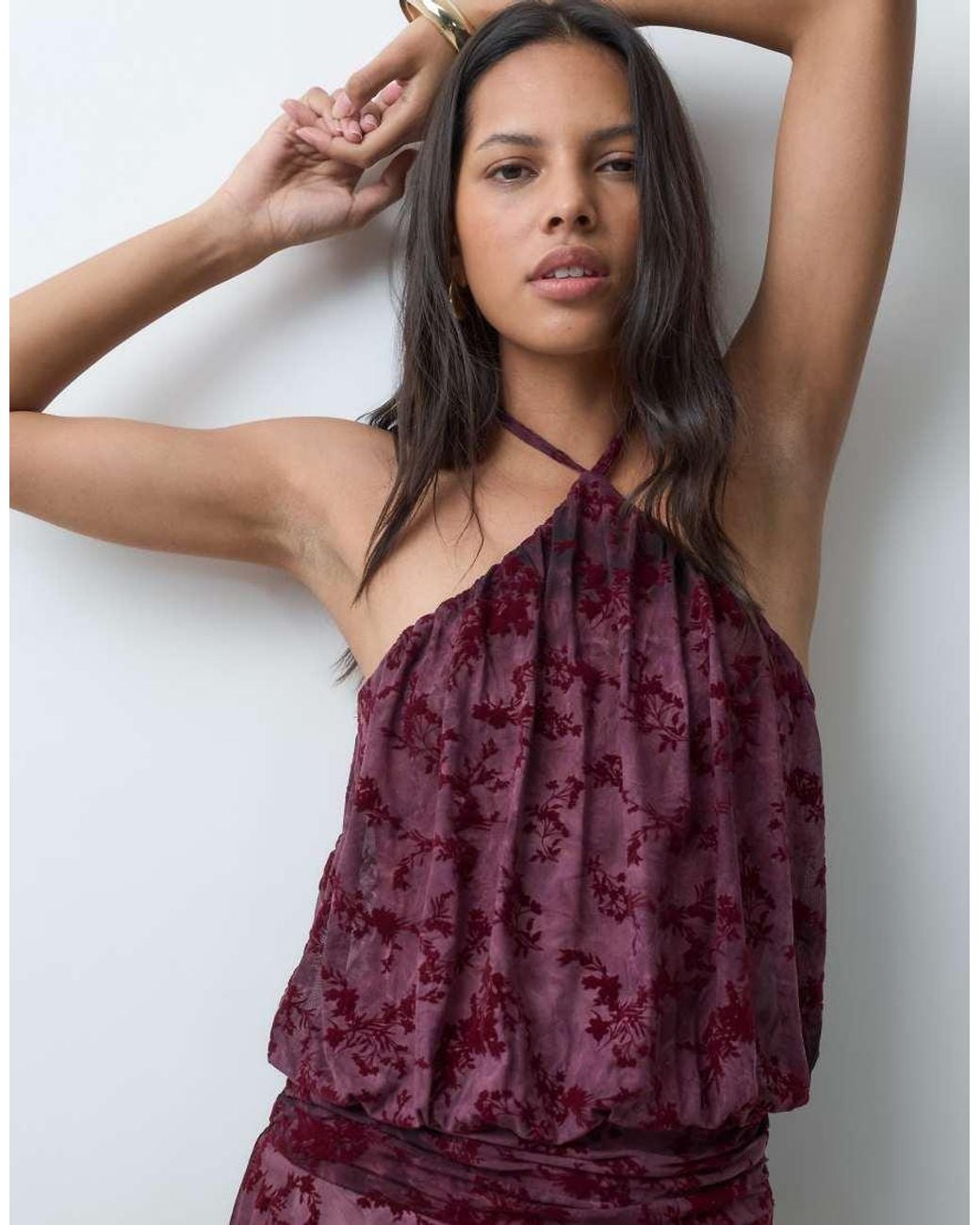 Miss Selfridge Purple Playsuit