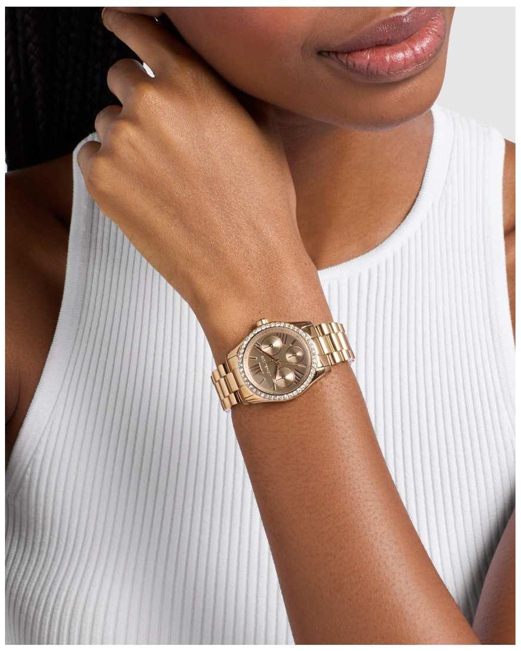 Michael Kors Natural Lexington Multifunction-Tone Stainless Steel Watch