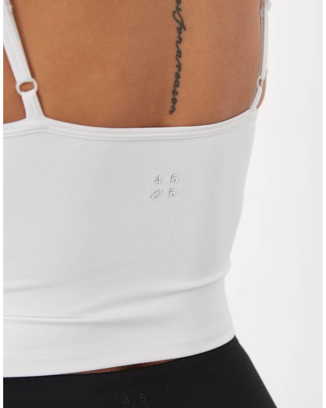 4505 White Soft Touch Yoga Cami With Adjustable Straps