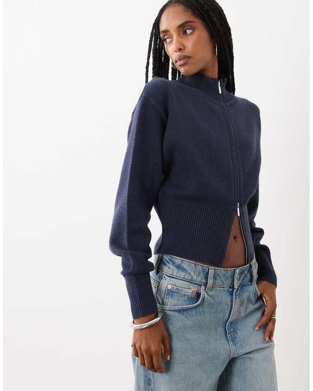 Cotton On Blue Lotus Cinched Zip Knit