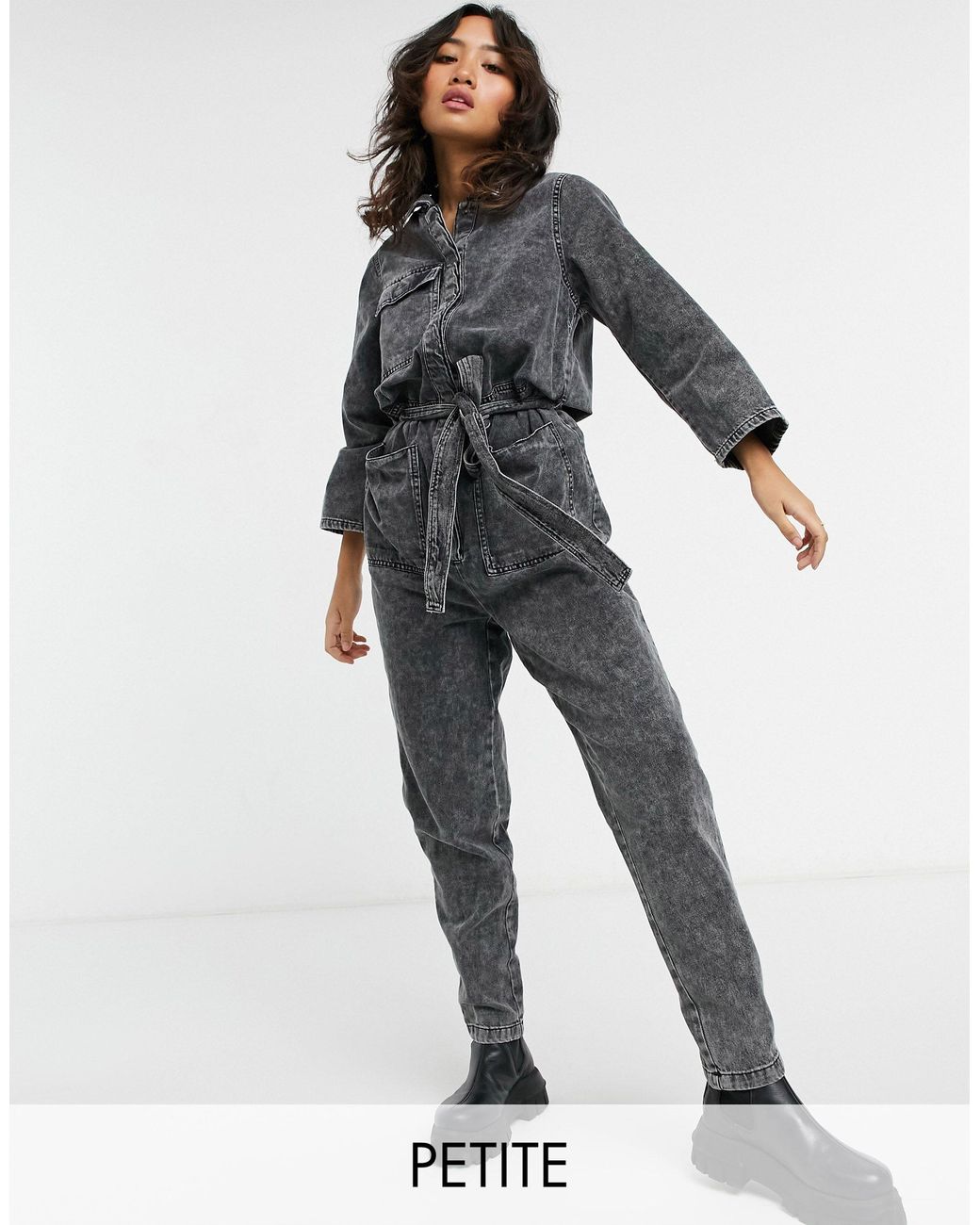 Noisy May Denim Jumpsuit in Black | Lyst