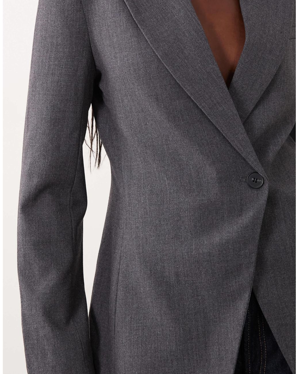 Jdy Gray Fitted Tailored Blazer Set