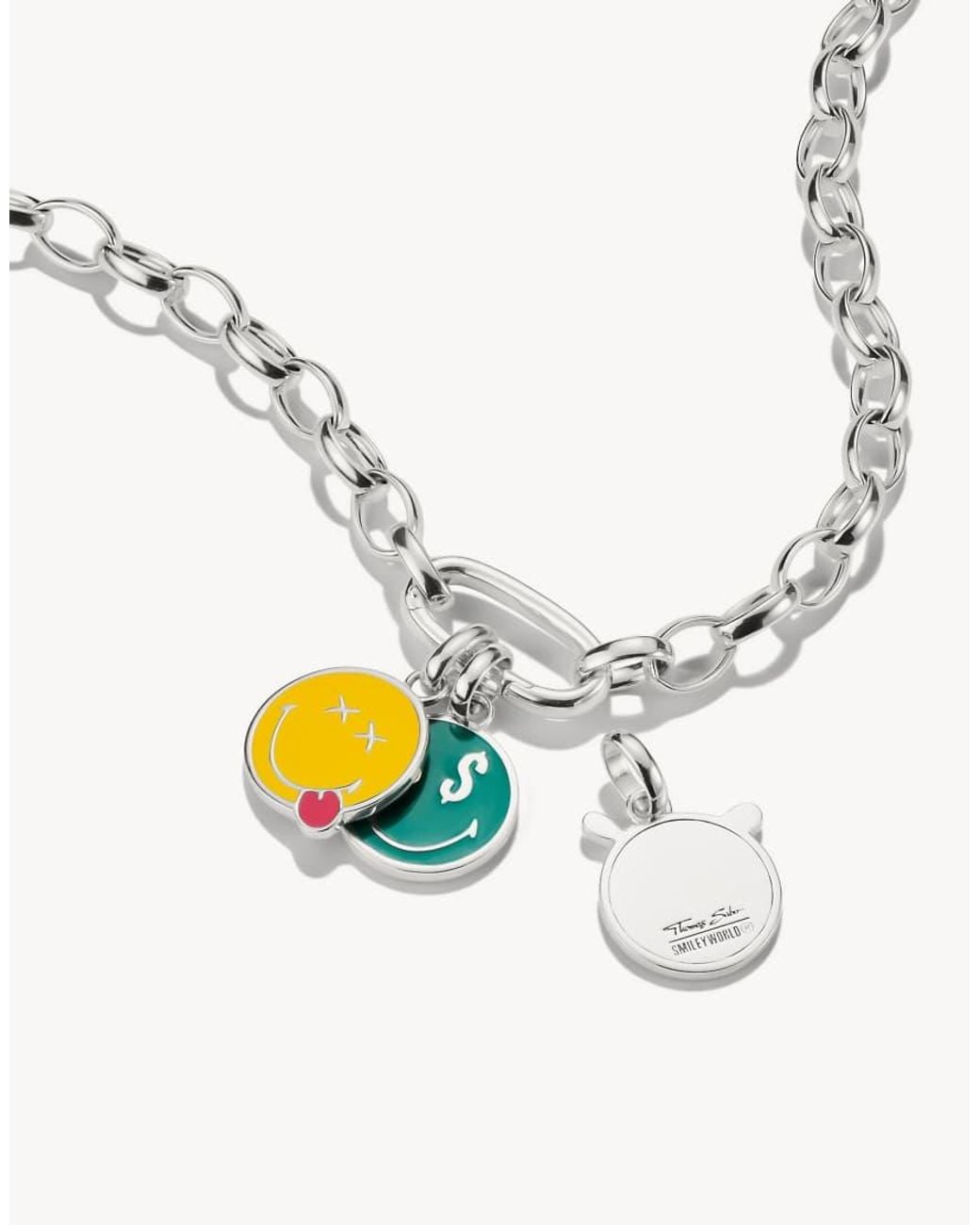 Thomas Sabo White Smileyworld Laughing Charm Pendant Connect