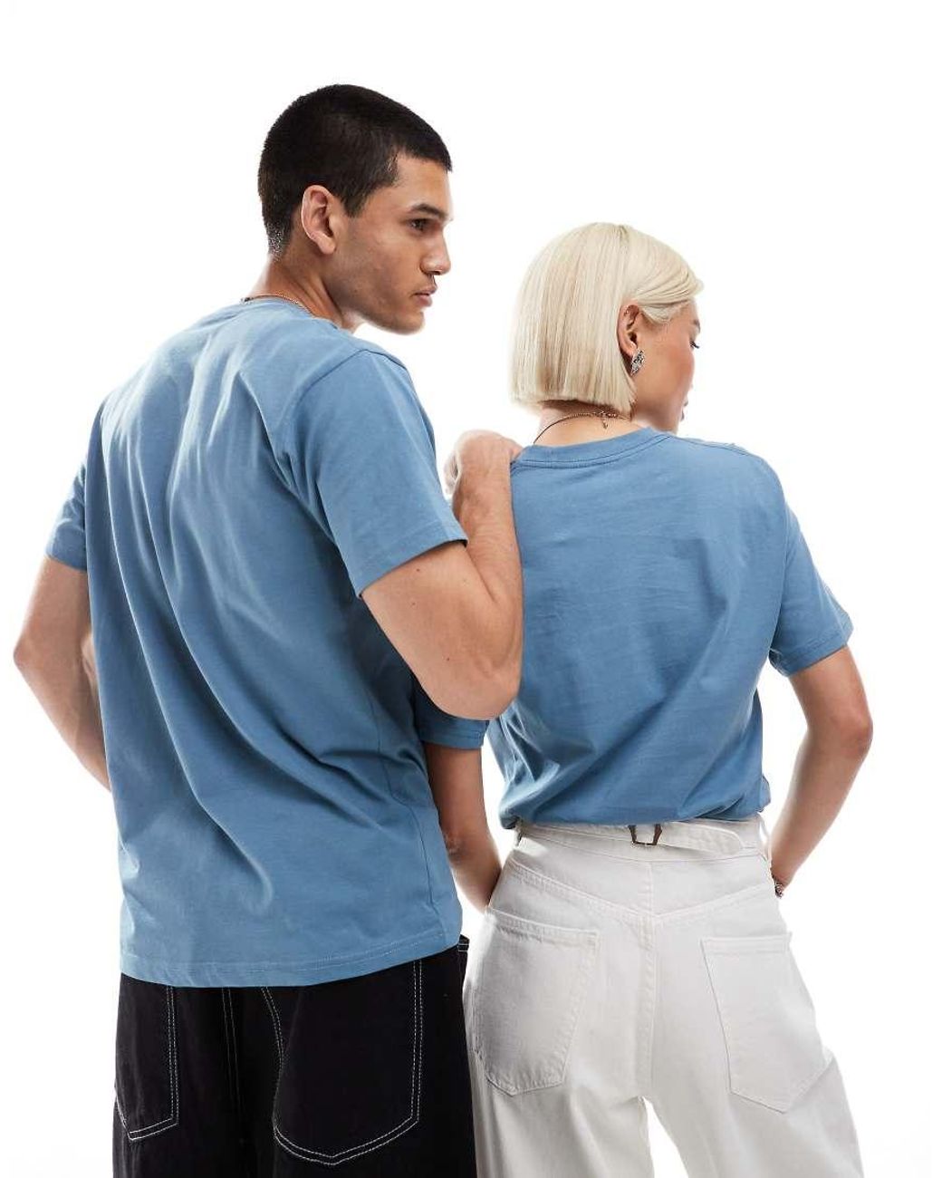T Shirt A Maniche Corte Con Logo Sul Petto Con Dettaglio A Scacchi da Uomo di Vans in Blu Lyst