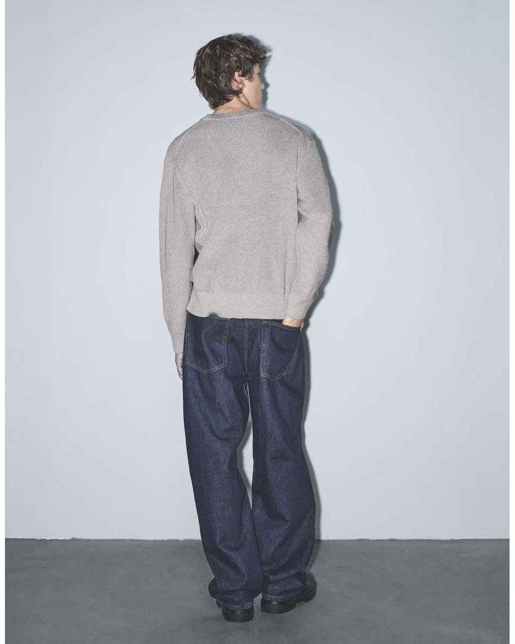 Pull&Bear Basic Trui in het Gray voor heren