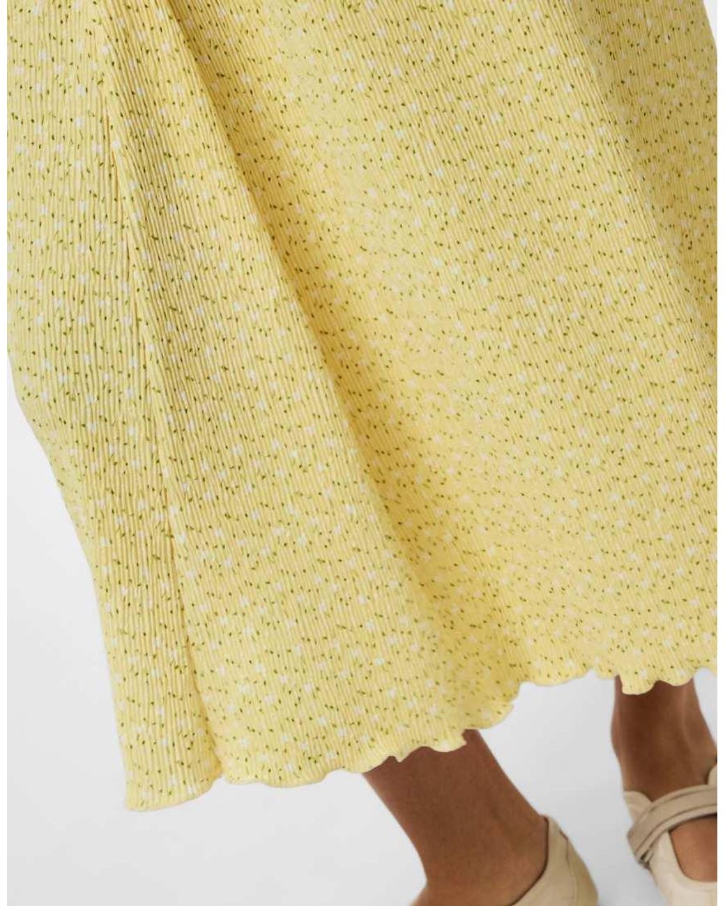 Pieces Yellow Midi Dress
