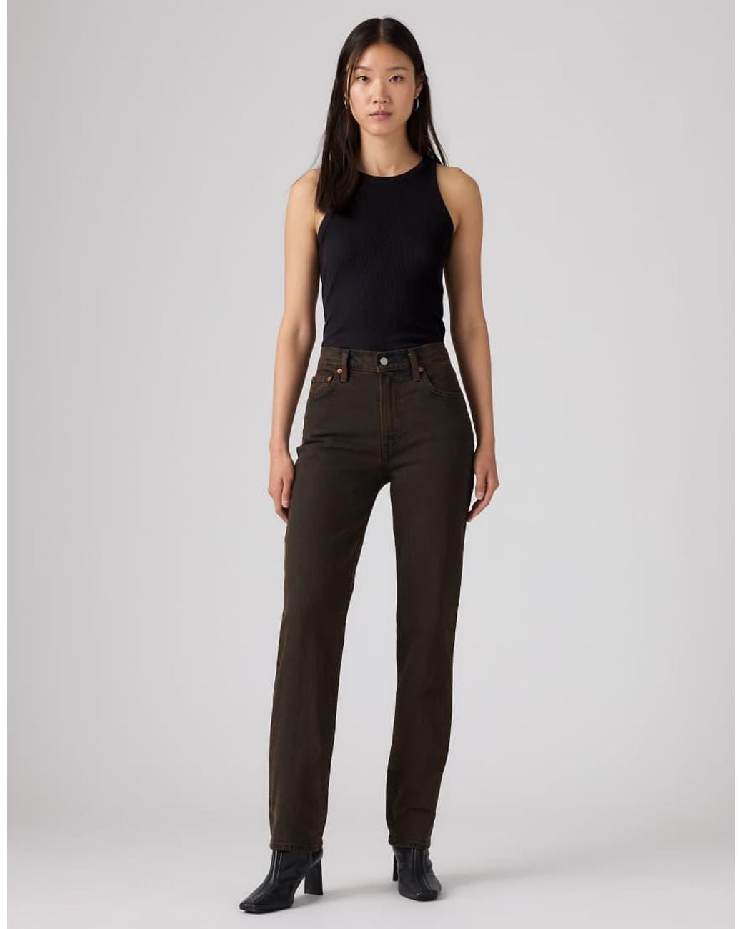 Levi's Black Ribcage Slim Jeans