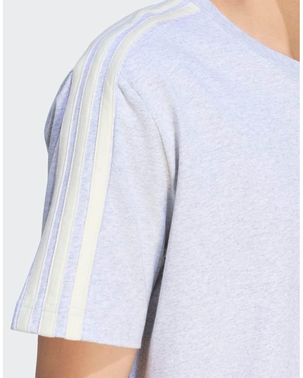 Adidas Originals White Adidas Kit 3-stripes Regular T-shirt for men