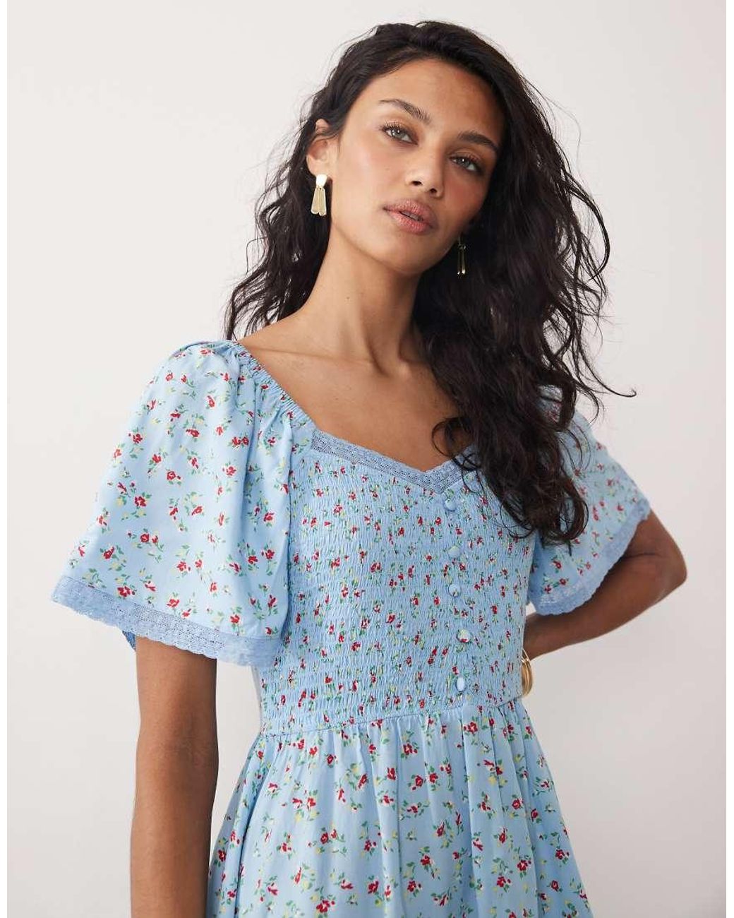 Nobody's Child Blue Mia Midi Dress