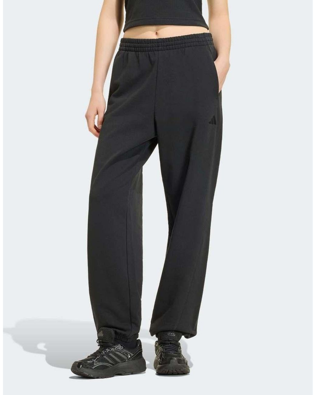 Adidas Originals Black Adidas Kit Small Logo Loose Cuffed Pants