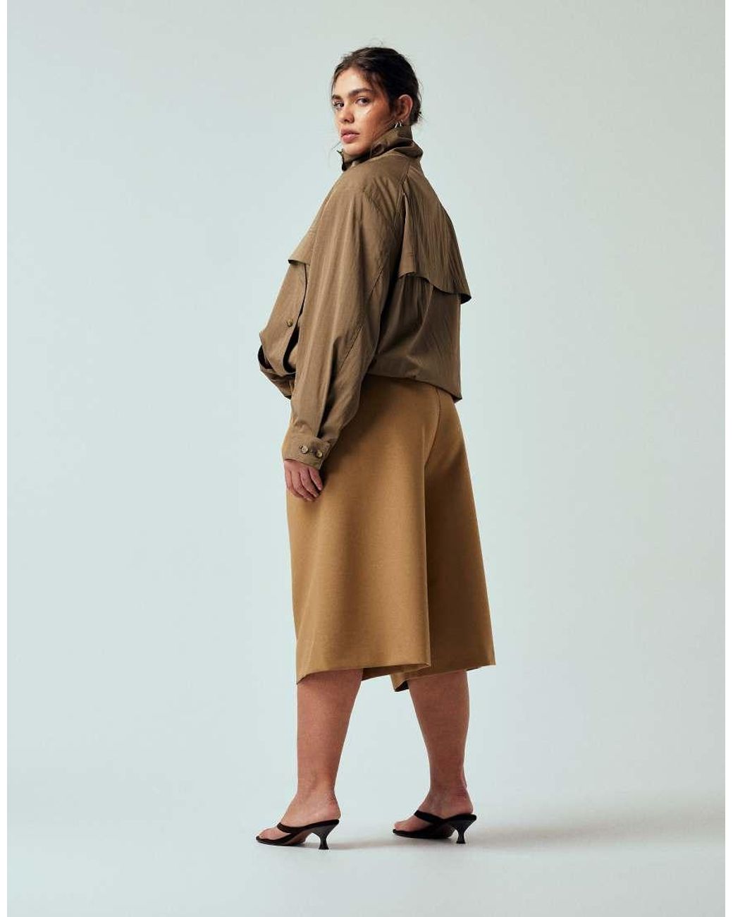 ASOS Black Asos Design Curve Longline Tailored Cullottes