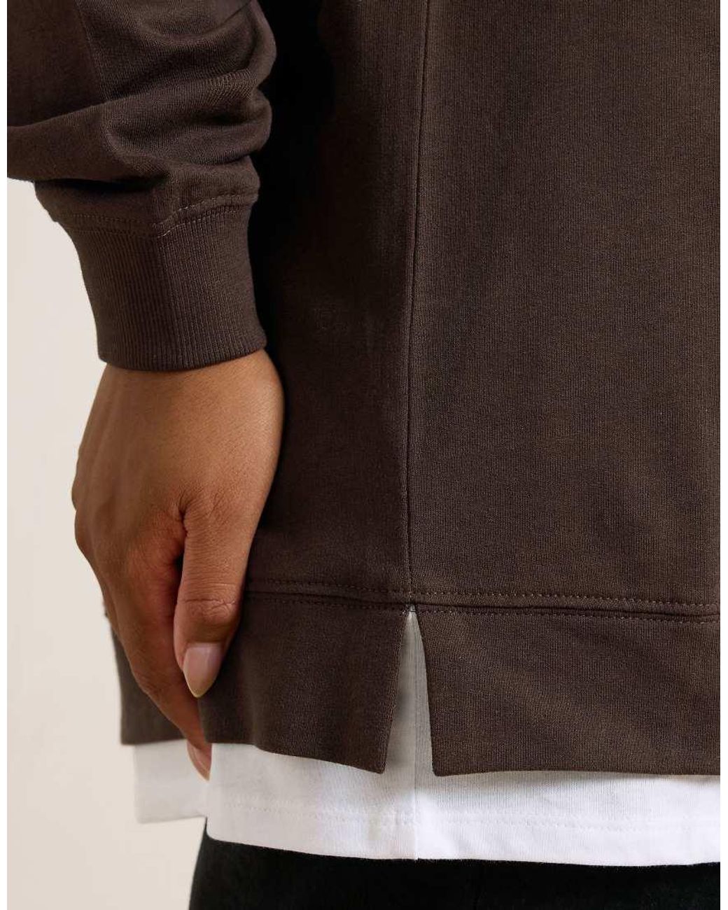 Yours Clothing Brown 2-In-1 Jumper