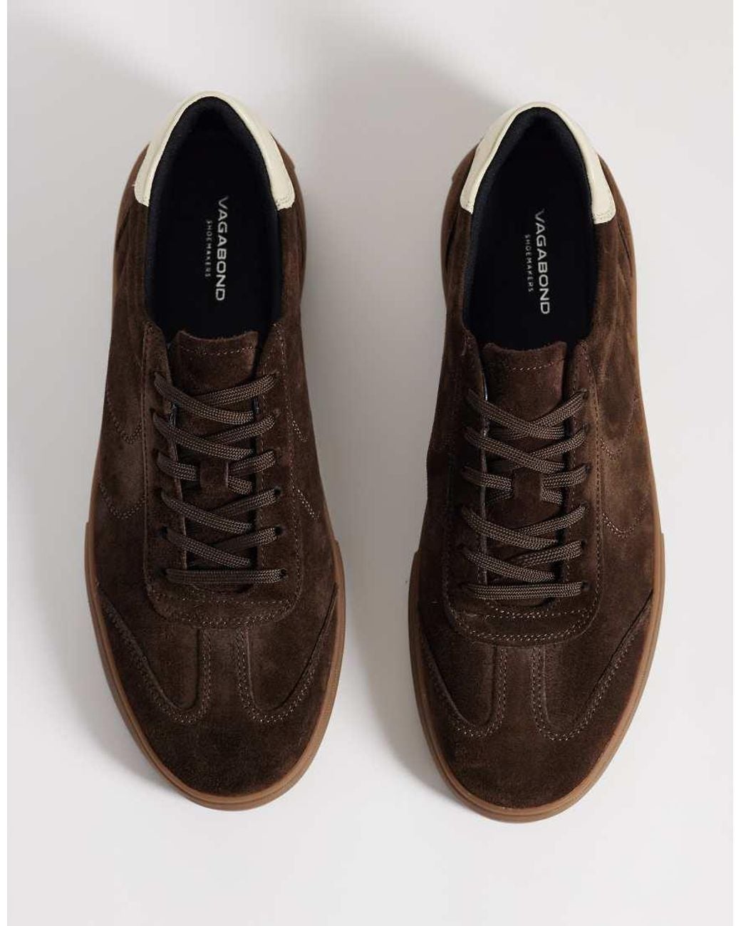 Vagabond Brown Shoemakers Cody Suede Lace Up Trainers