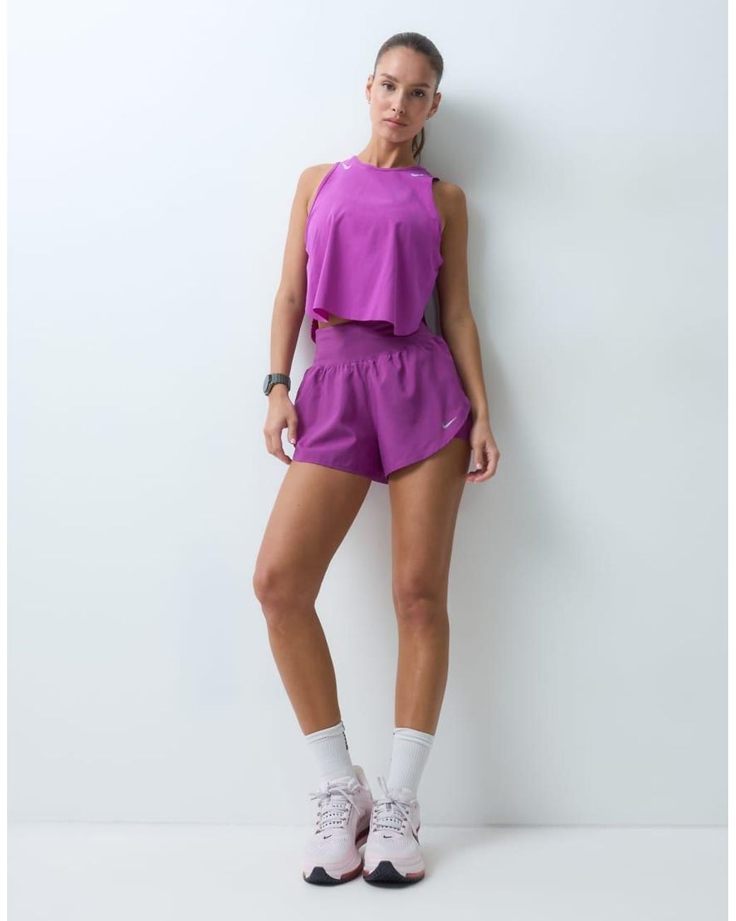 Nike Purple Aeroswift Dri-Fit Plisse Vest