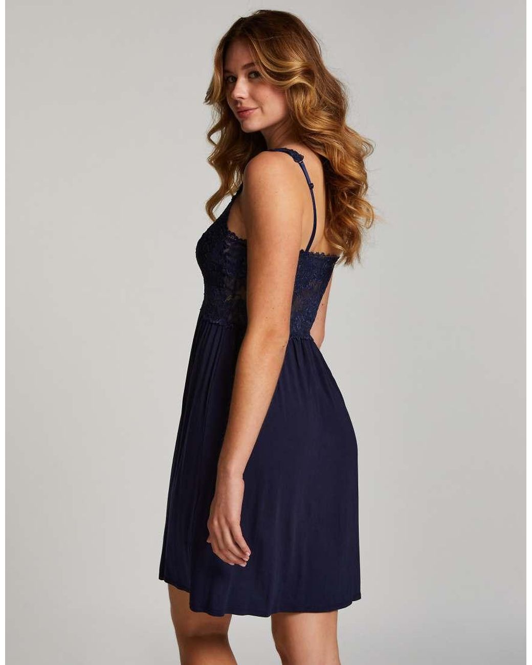 Hunkemöller Blue Nora Valentine Lace Slip Dress