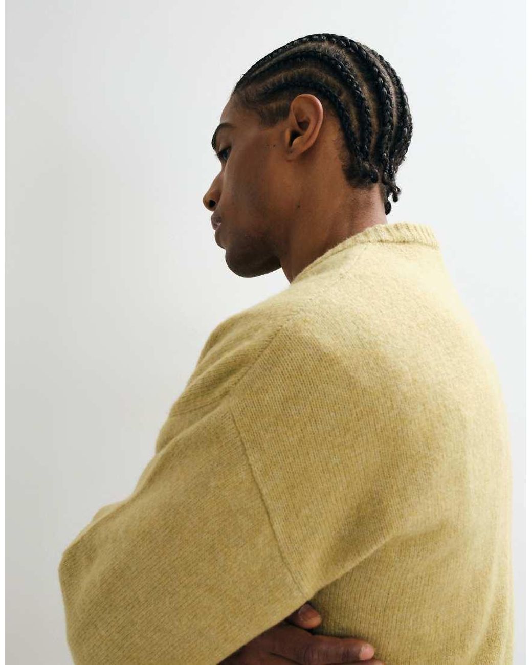 JJ Rebel Natural Crew Neck Jumper for men