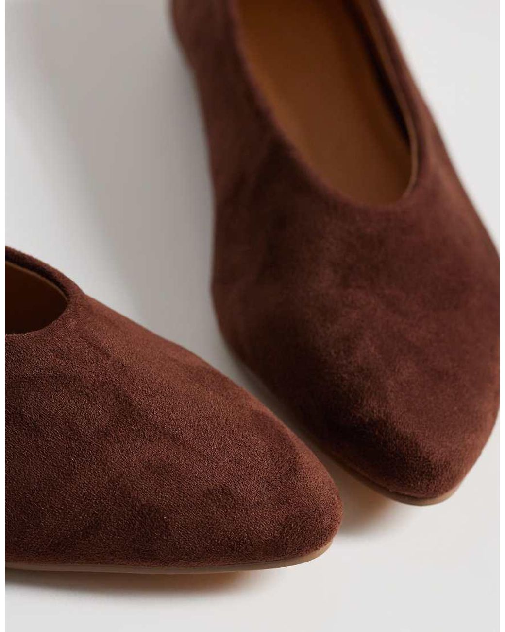 SEQWL Brown High Vamp Ballet Flat