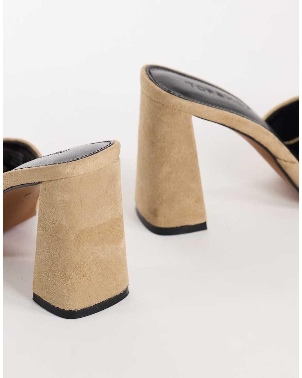 TOPSHOP Natural Walter High Heeled Mule