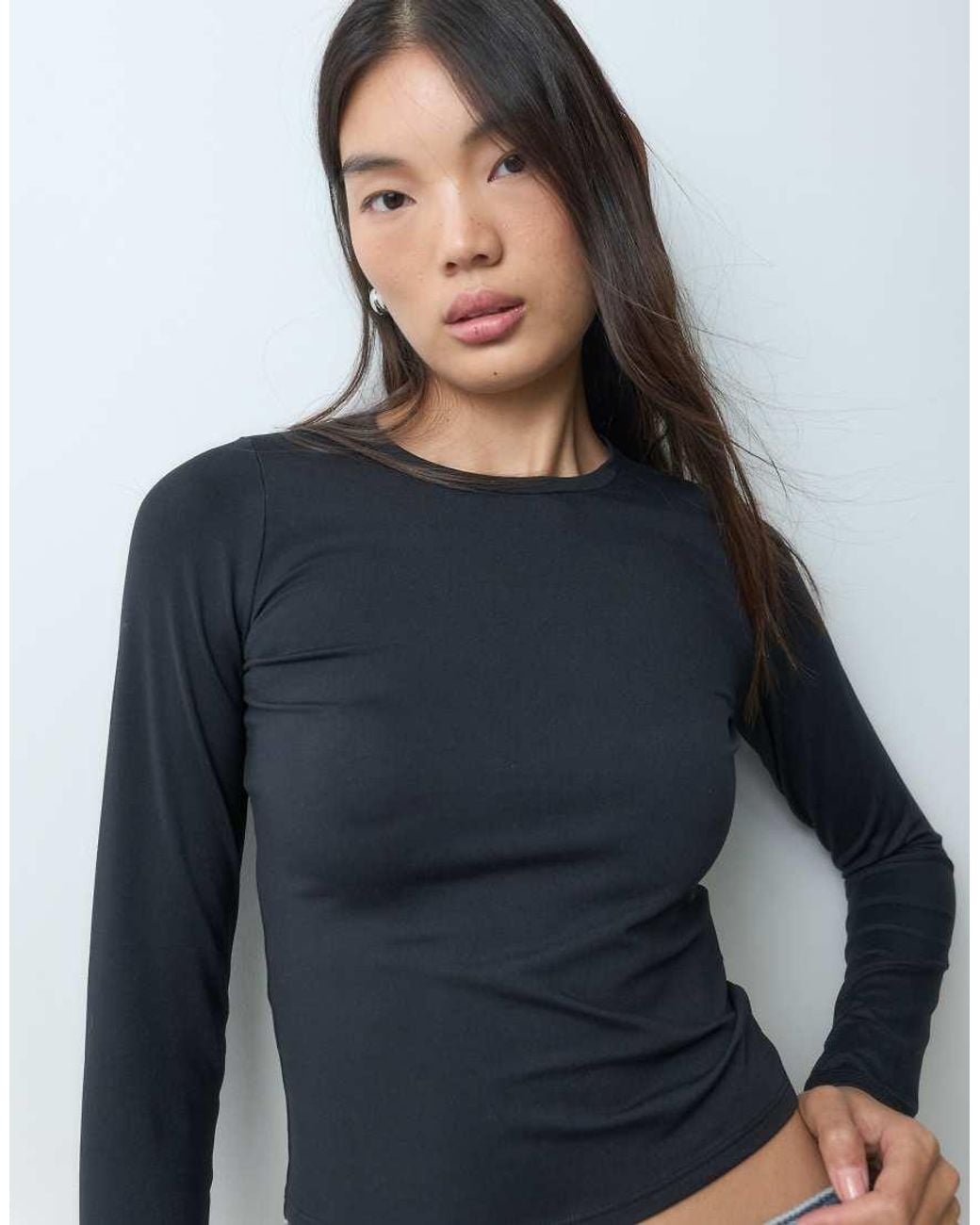 Hollister Blue Seamless Long Sleeve Top