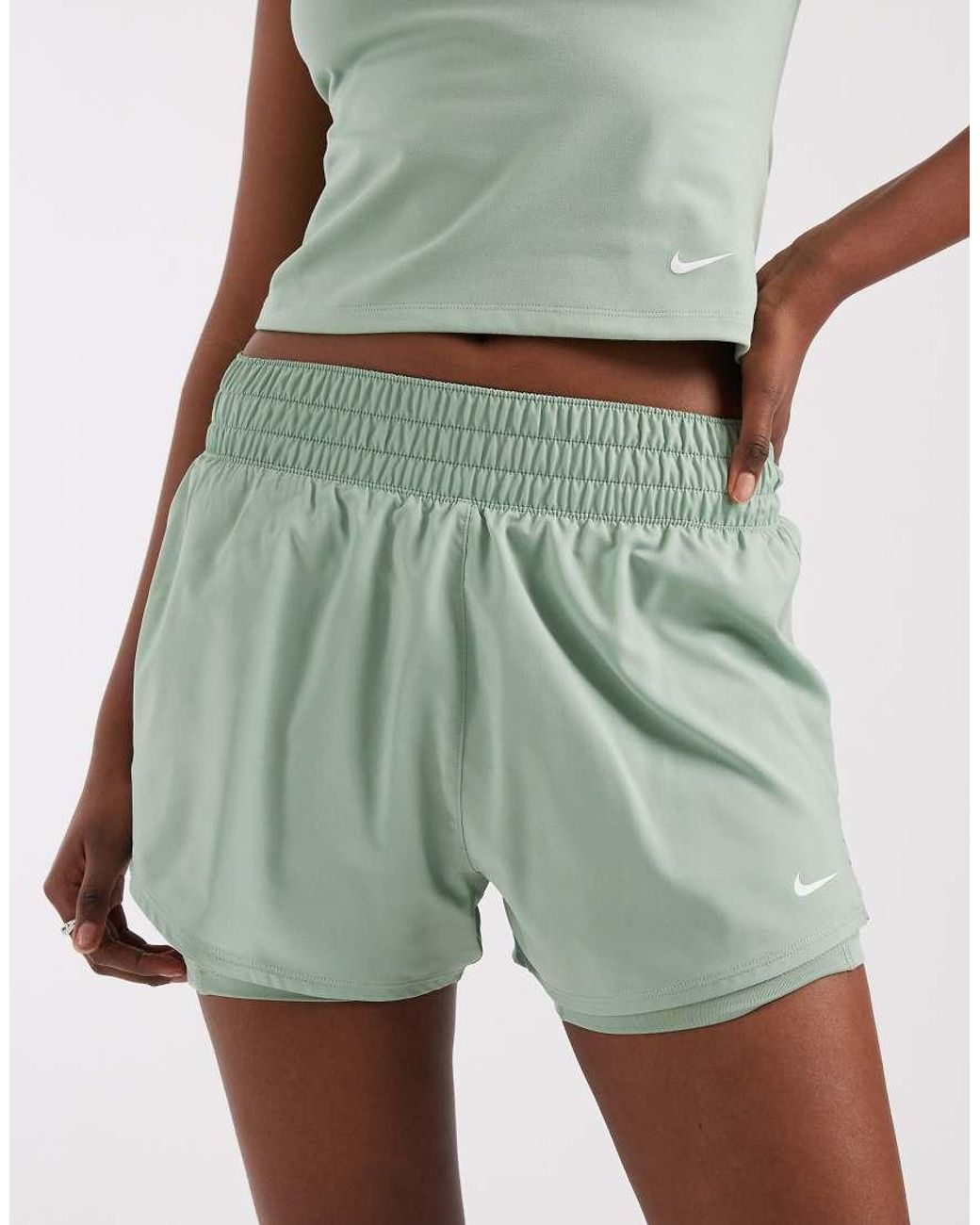 Nike Green One Dri-fit High Waisted 3 Inch 2