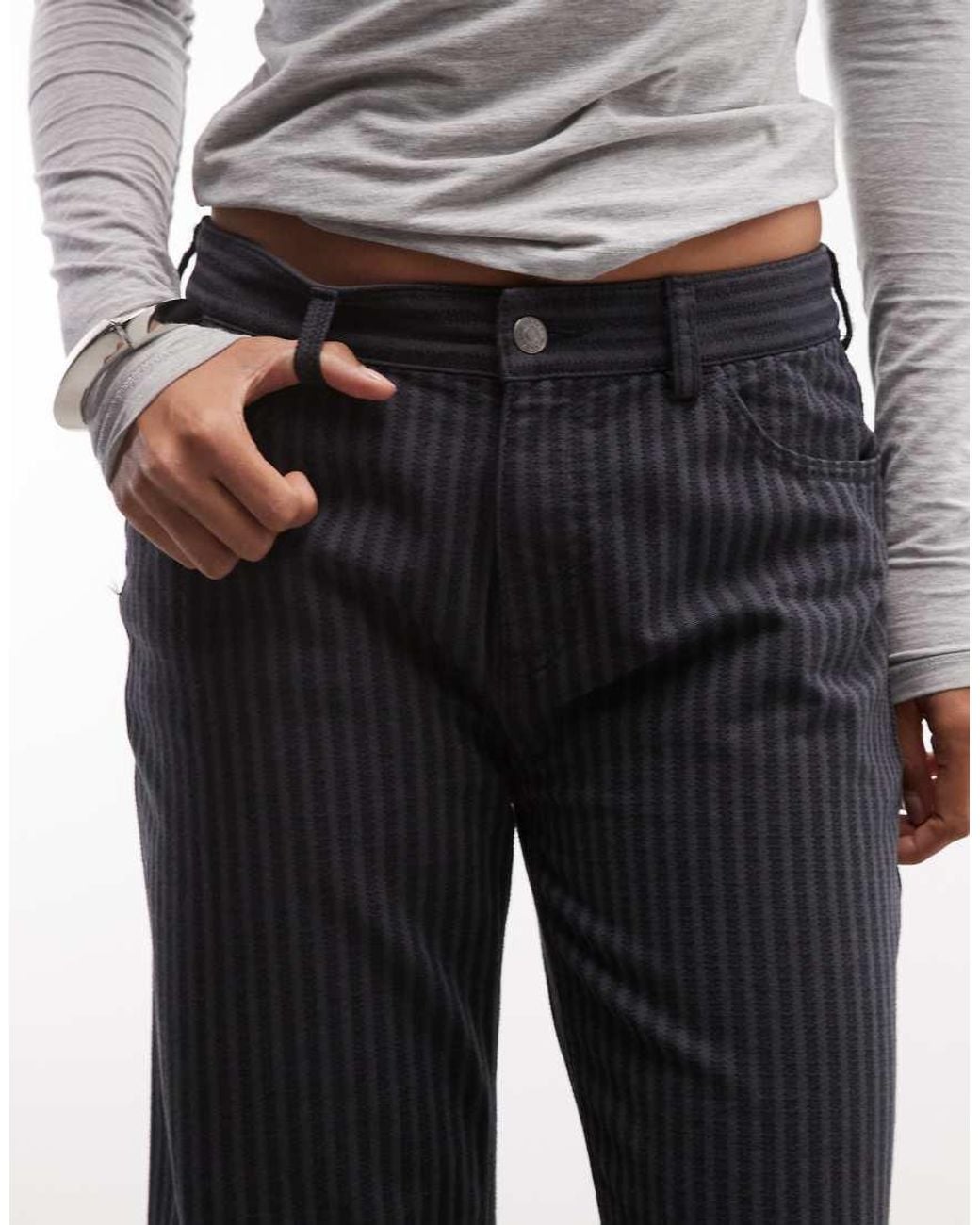 Weekday Blue Slightly Flared Trousers
