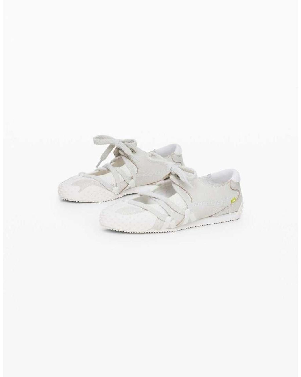 Desigual White Raw Fabric Sneaker