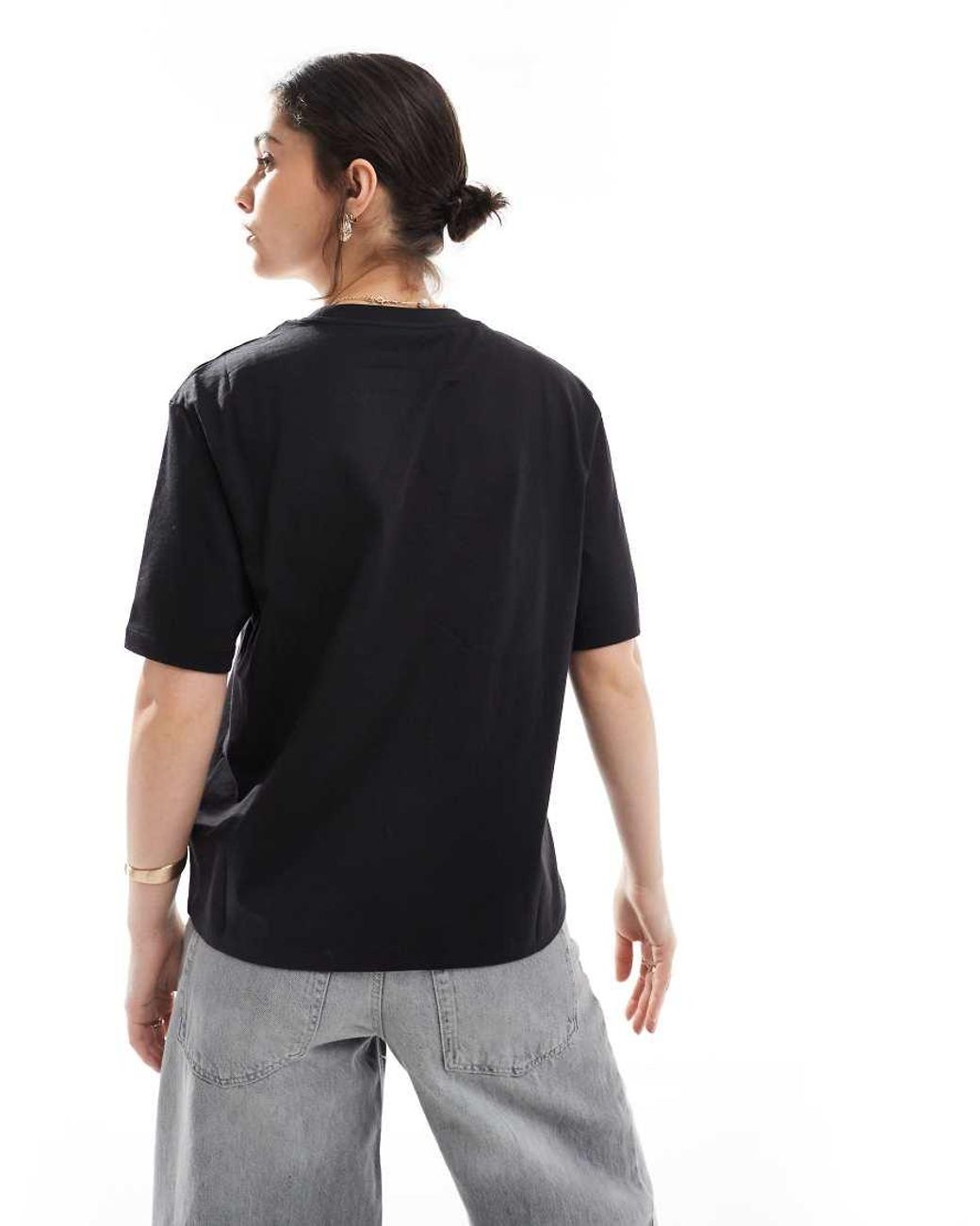 Timberland Black Stack Logo Short-Sleeve T-Shirt