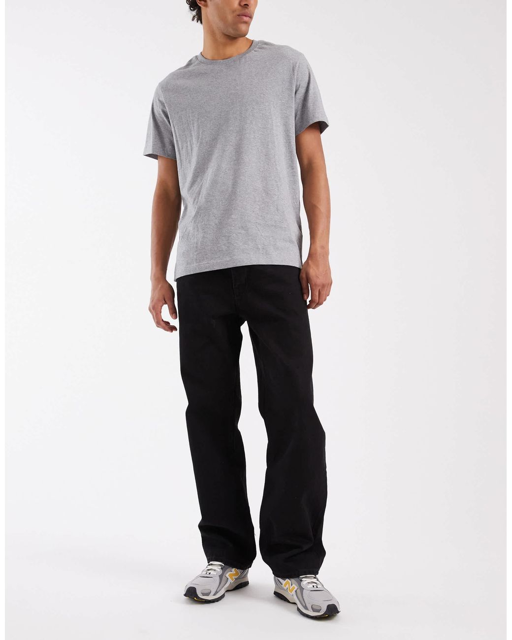 Jean droit ample - délavé Blend pour homme en coloris Black