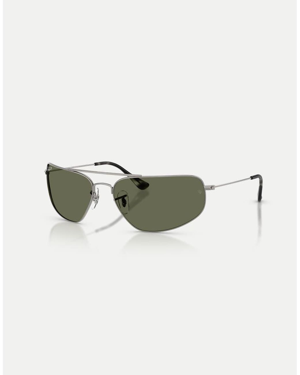 Ray-Ban Gray Rb3780 Rectangle Polarised Sunglasses With Lens