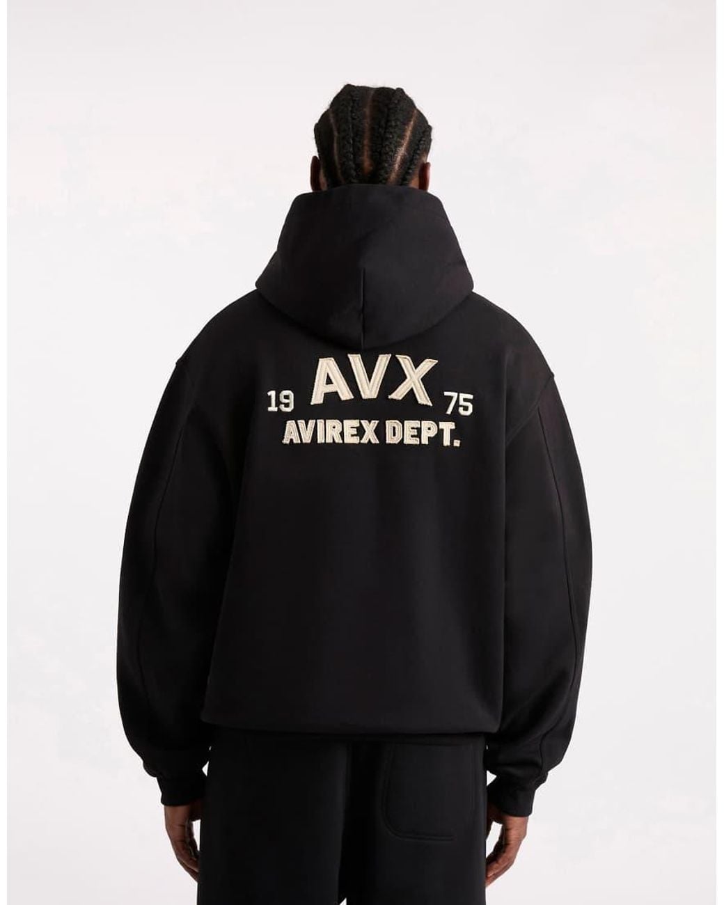 AVX Black Corp Over Head Long Sleeve Hoodie for men
