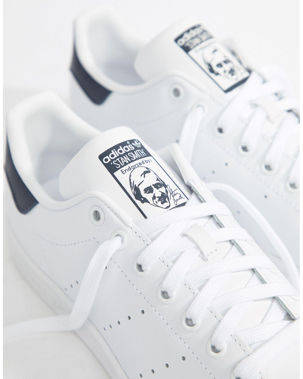 adidas originals stan smith leather trainers in white m20325