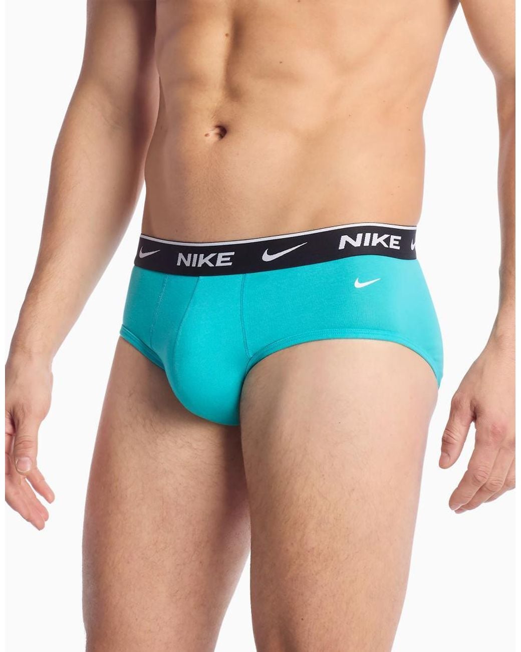 Nike Blue Dri-fit Essential Cotton 5 Pack Hip Briefs for men