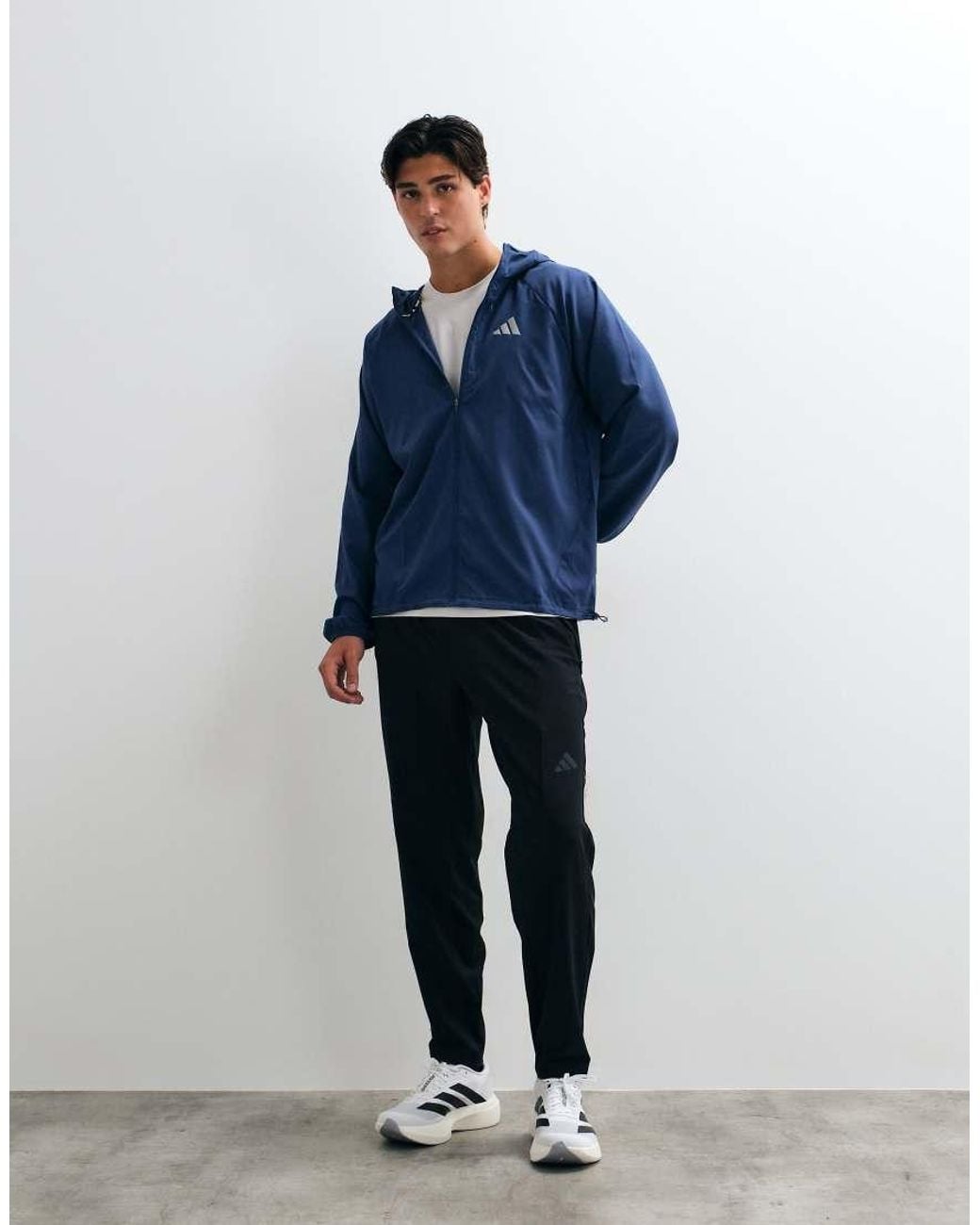 Adidas Originals Blue Adidas Running Essentials Jacket for men