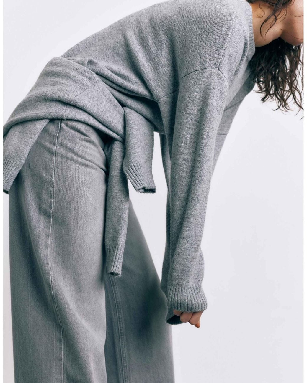 Pull&Bear Gray – basic-strickpullover