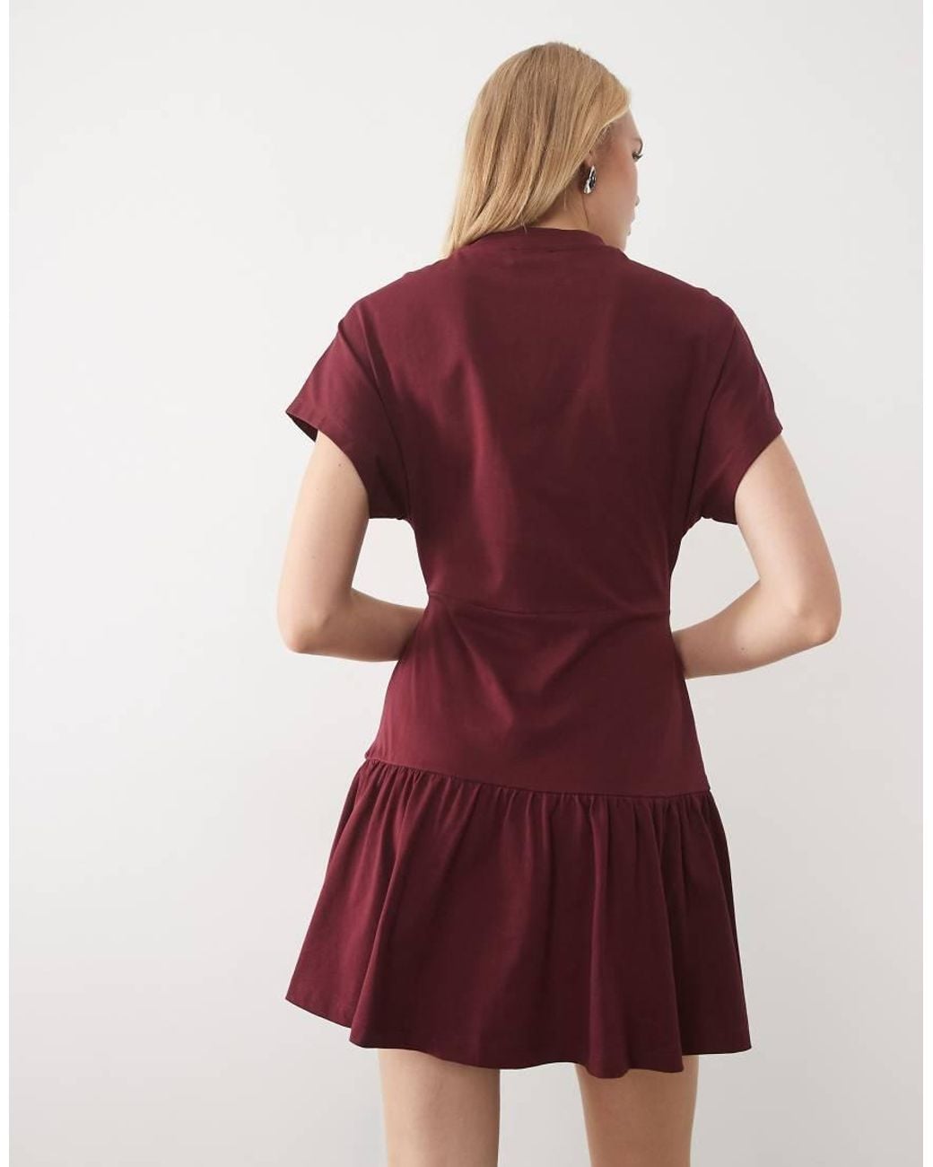 Miss Selfridge Red Tie Waisted Mini Dress